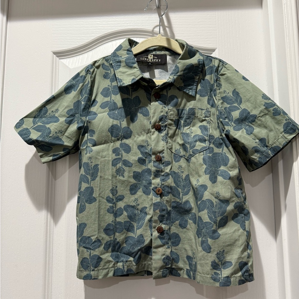 Lexbreezy Hawaii Boys Aloha Shirt Medium sz 8